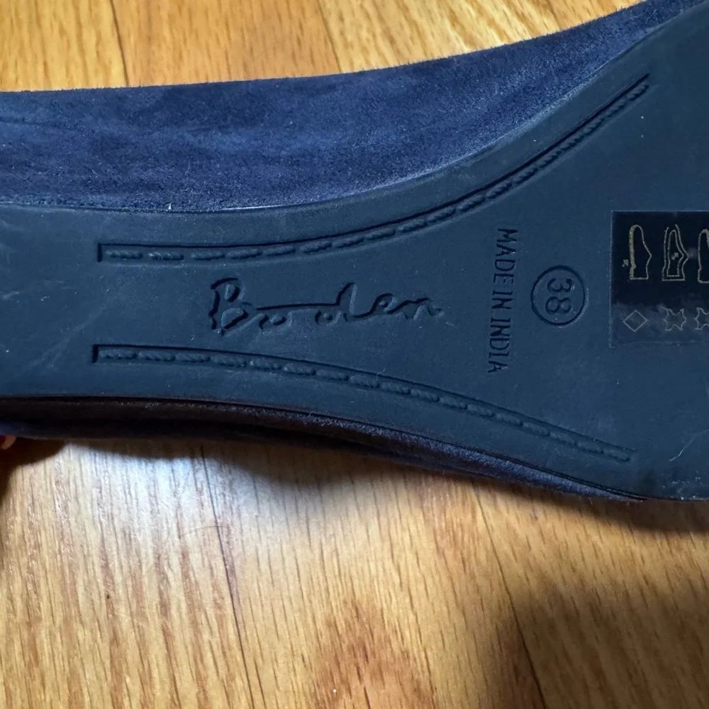 ⭐️HP⭐️ Boden- women’s navy suede shoes with wedge heel. Size 38/7